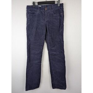 Gap 1969 Pants Mens 28x28 Navy Blue Corduroy Real Straight Stretch Chino Casual